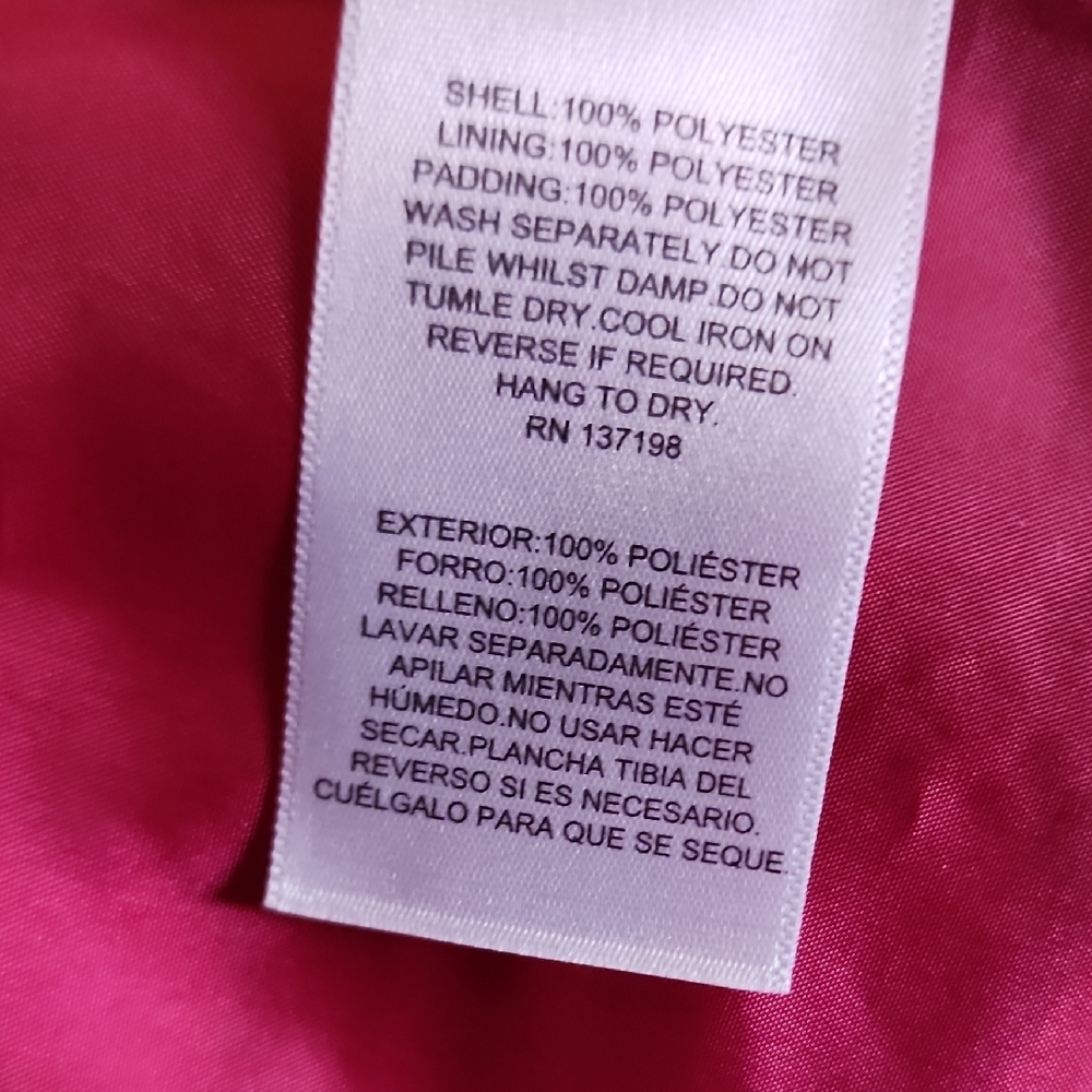 Parker Pink and Purple Puffer Jacket with Quilted Design - Picture 6 of 7